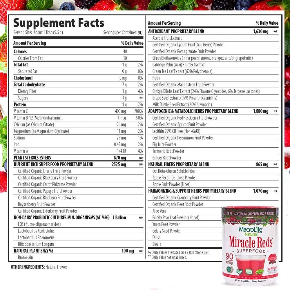 Miracle Reds 90 Servings