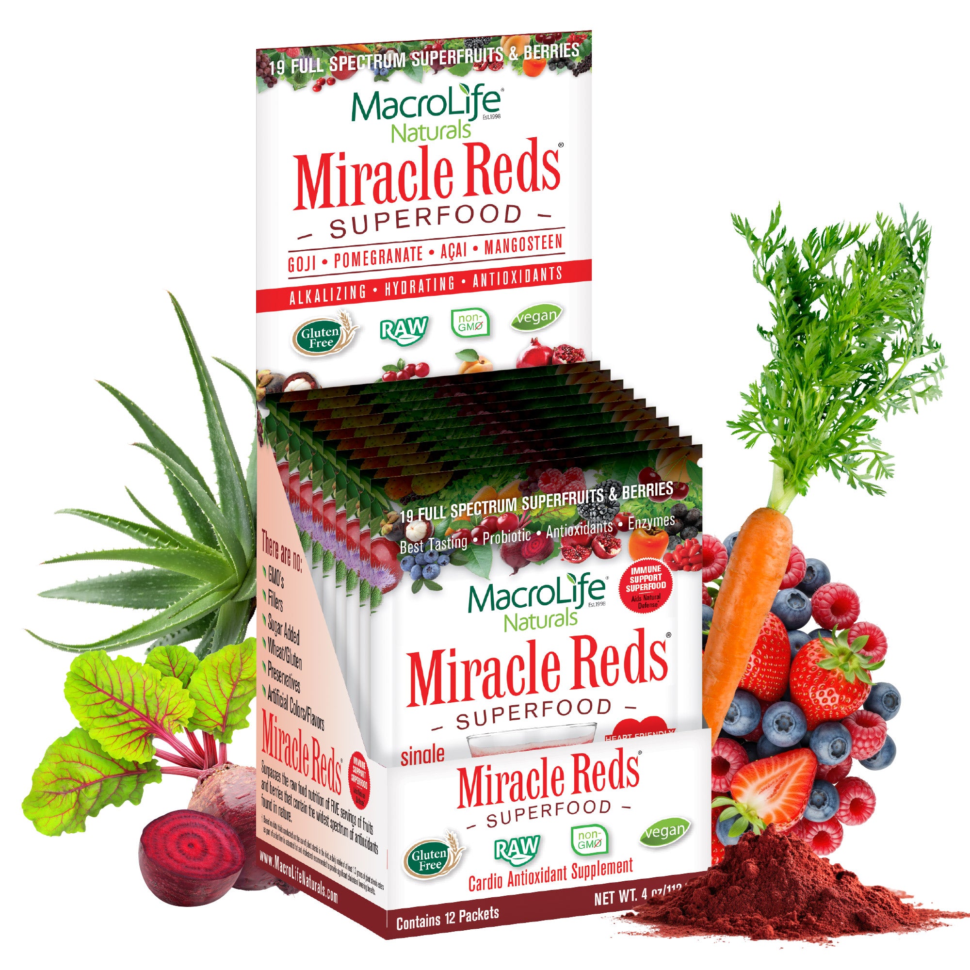 Miracle Reds Travel 12 Packet Box