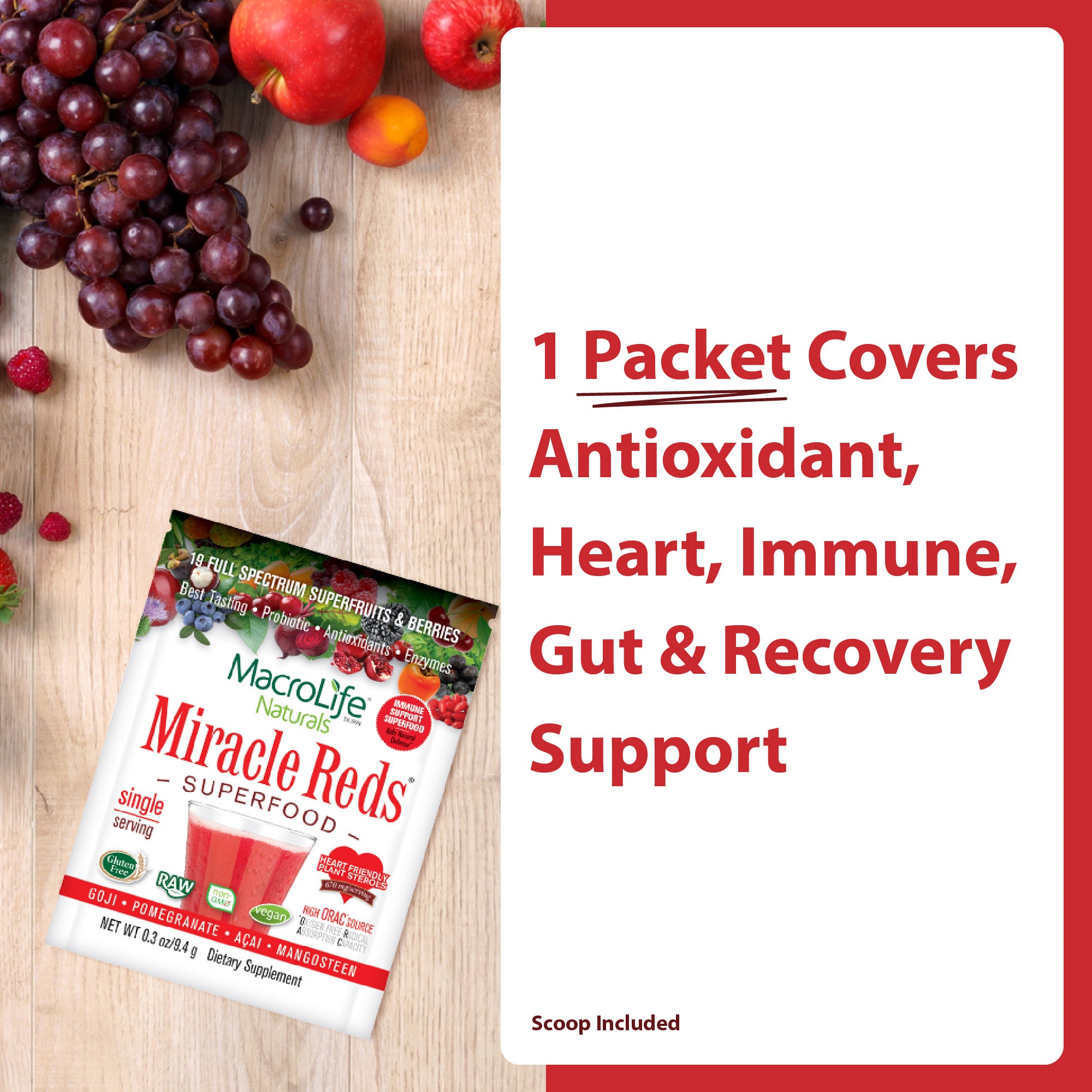 Miracle Reds Travel 12 Packet Box
