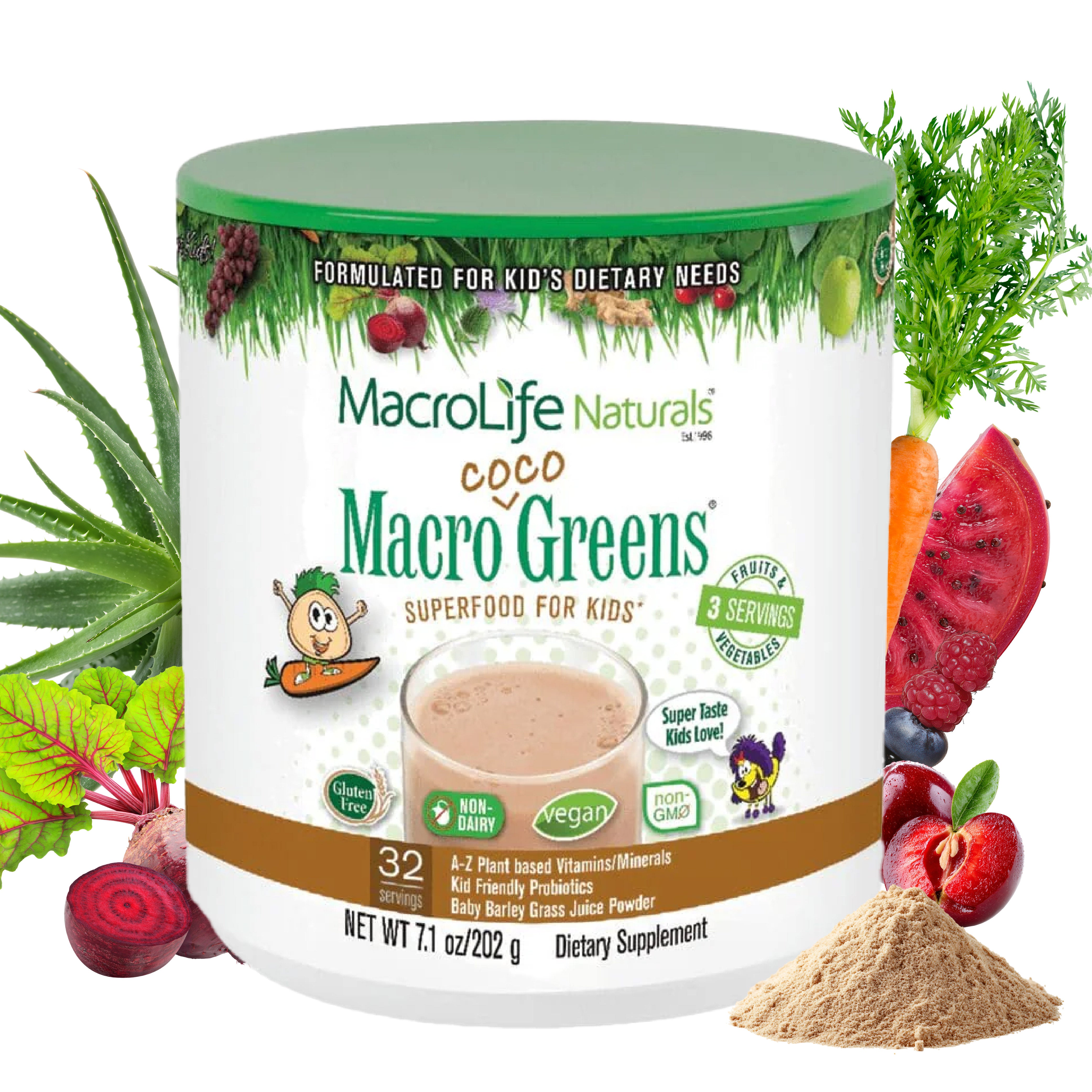 Macro Coco Greens 32 servings For KIDS!