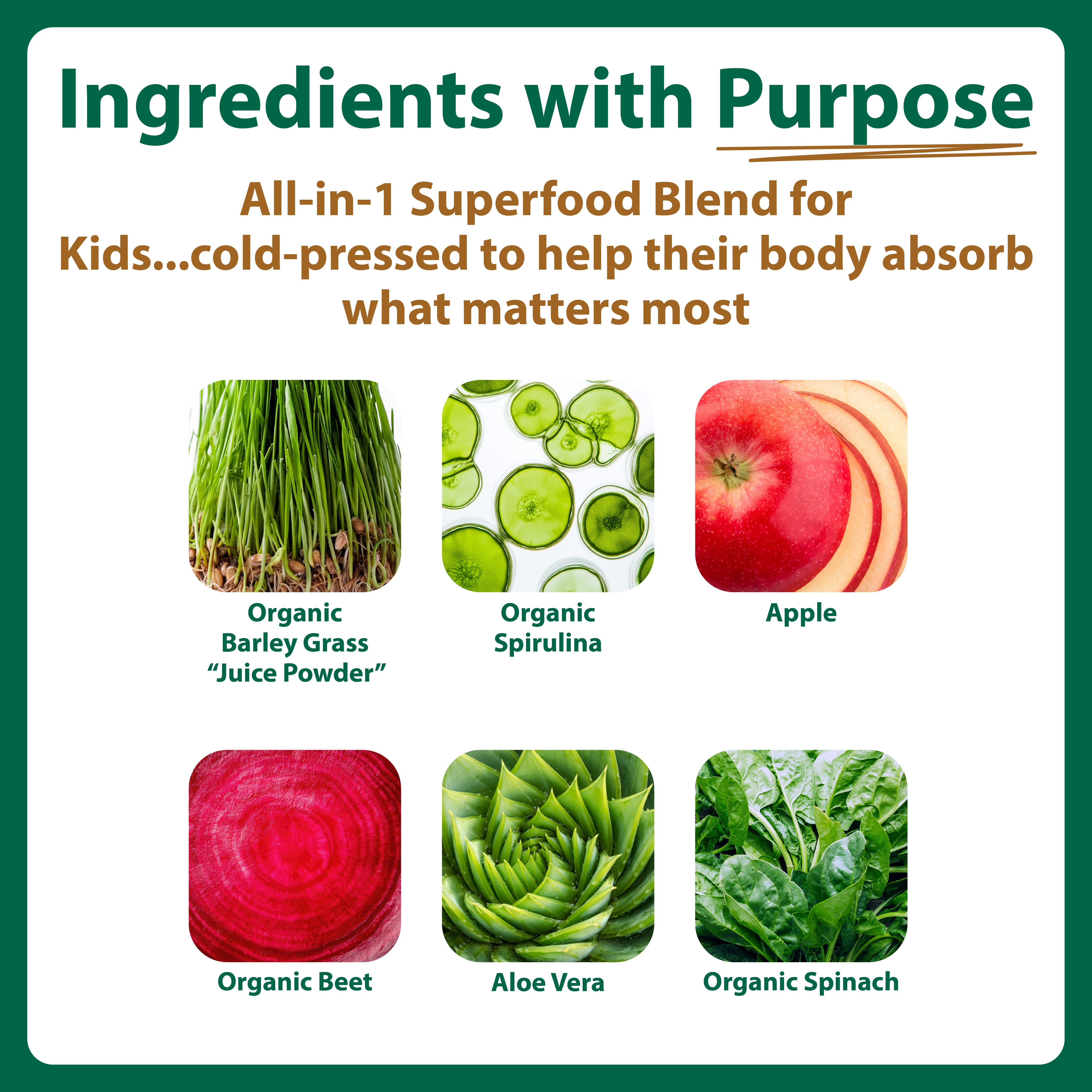 Macro Coco Greens 32 servings For KIDS!