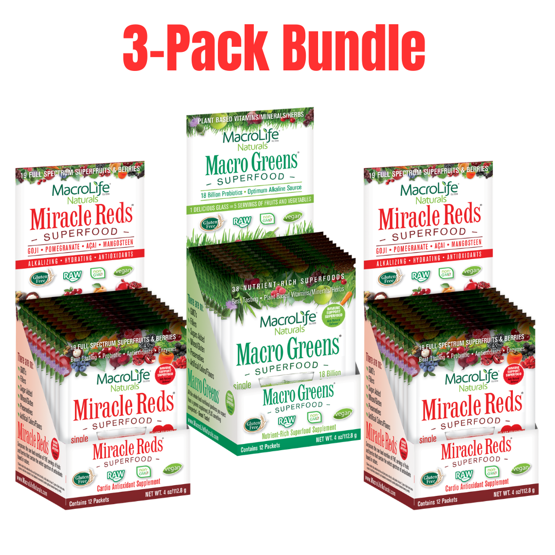 Greens + Reds Bundle – 3 Pack (2 Reds, 1 Greens | 36 Servings Total)