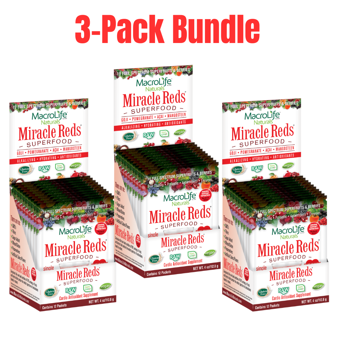Miracle Reds – 3 Pack (12-Serving Boxes) | 36 Servings Total